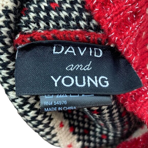 Nordic Reindeer Beanie Hat with Pompom Holiday Knit Cap - Picture 6 of 8